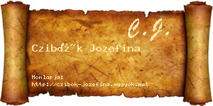 Czibók Jozefina névjegykártya